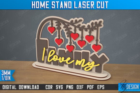 3D Stand Decorative Table Sign CNC Laser Cutting