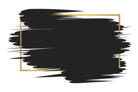 Artistic Frame with Grunge Brush Stroke Graphics