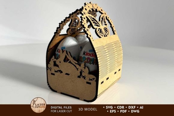 Decorative Easter Basket Laser Cutting for Spring Amp