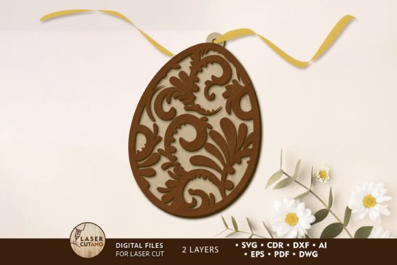 Easter Decorative Egg Template: Laser Cutting Spring Amp