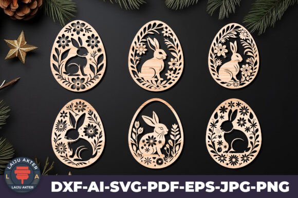 Easter Egg LaserCut SVG: Spring Amp Design