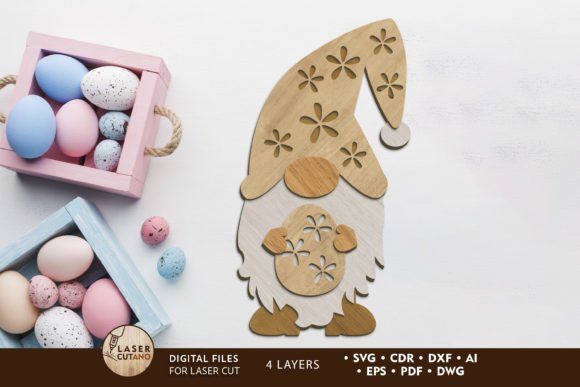 Easter Gnome Laser Cutting for Spring Amp