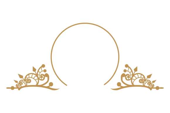 Elegant Royal Golden Line Frame Graphics & Decorative Elements