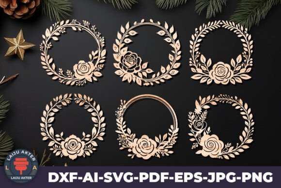 Floral Wreath Bundle 10: Laser Cutting & Valentine S Day