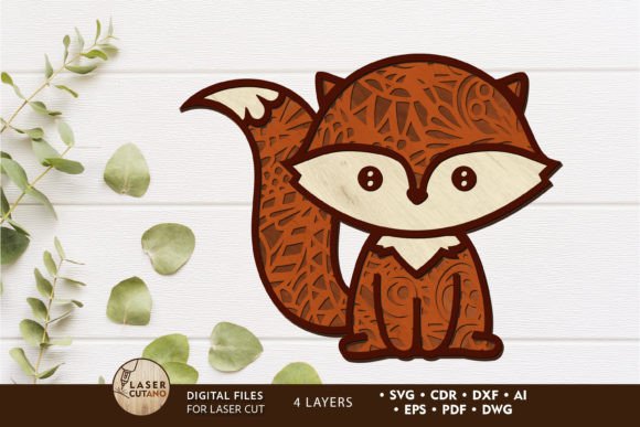 FOX Decorative Laser Cut Template for Other Home Decor