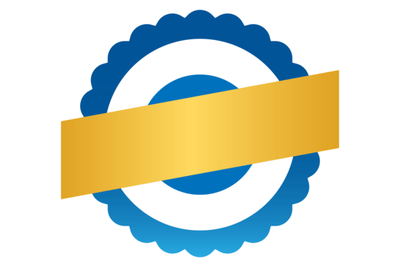 Graphics: Round Warranty Badge Template. Blank Pre