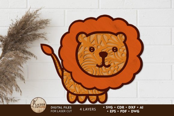 Laser Cutting Lion Decor for Other Home Decor