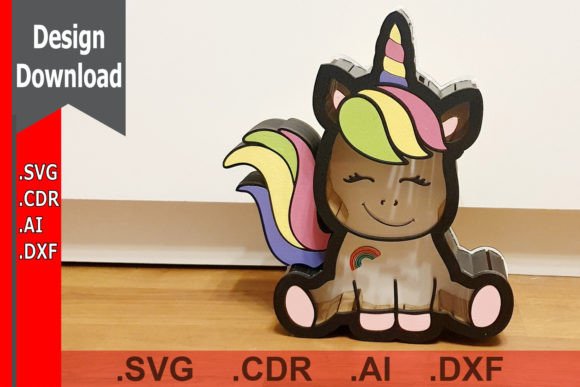Laser Cutting Magic: Unicorn Piggy Bank Decor