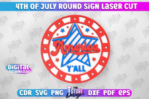 Laser Cutting Signs: 4th of July Round Sign Review