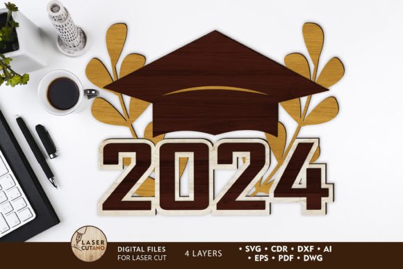 Laser Cutting Signs: Graduation Cap Cut File