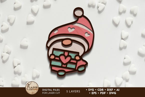 Laser Cutting Valentine S Day Gnome Decor