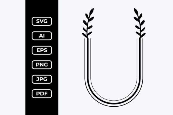 Leaves Flower Arch Frame: Graphics & Decorative Elements