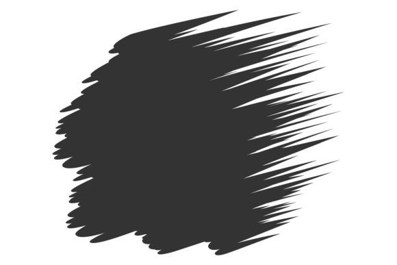 Reviewing Grunge Paint Stroke Shape. Acrylic Black for Embroidery