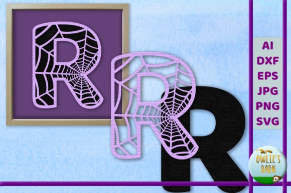 Spiderweb Monogram R: Laser Cutting & Autumn Amp