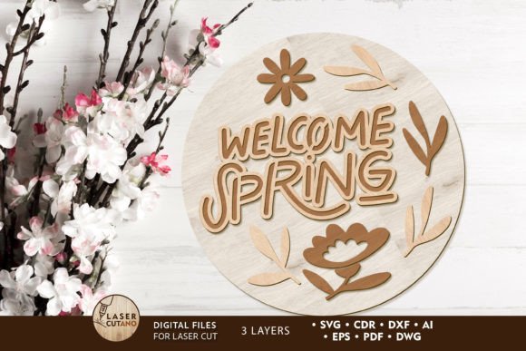 Spring Decorative Panel for Laser Cutting Signs